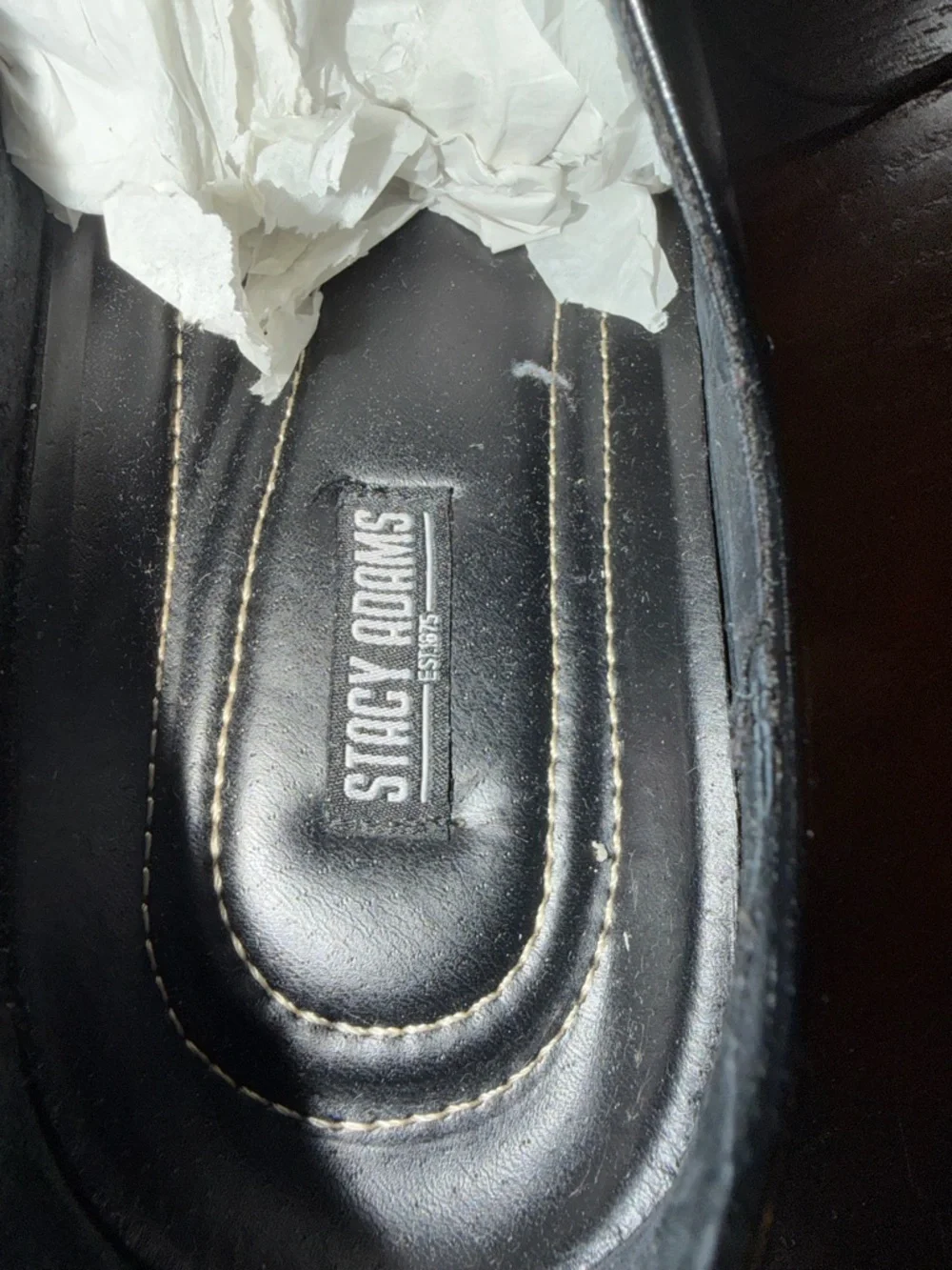 Stacy Adams Sleep resistant Classic‎ Men's Black Leather Lace-Up Dress Shoes